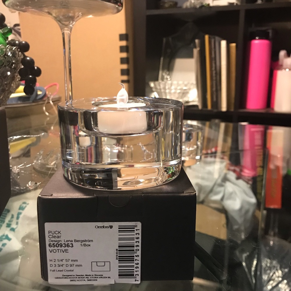 Orrefors candle holders